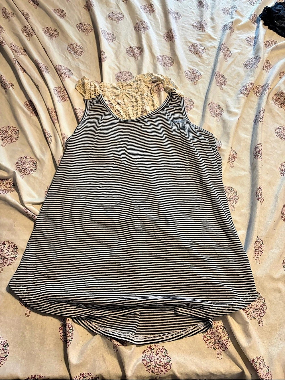 Striped Tank Top in Black & White